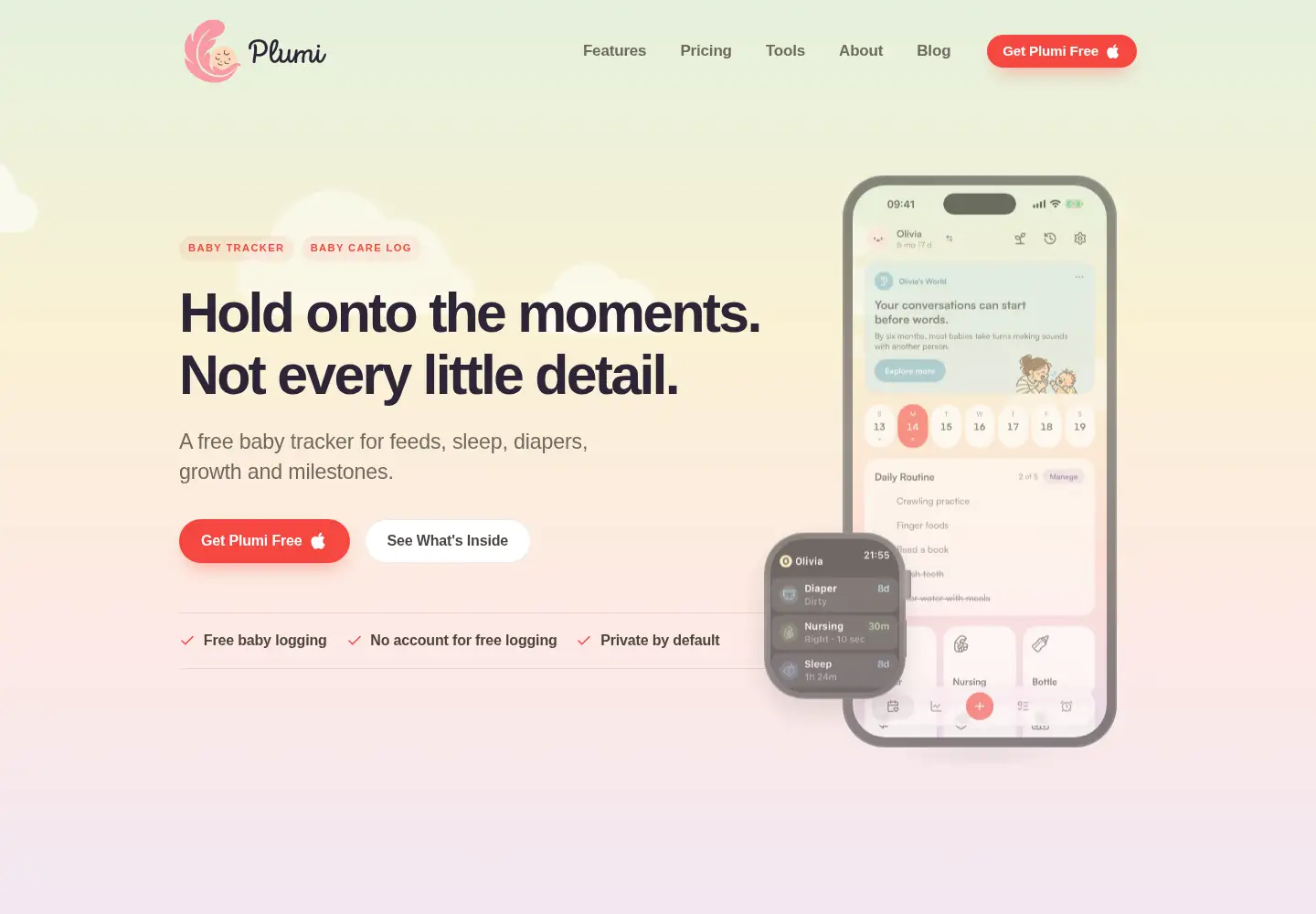 Screenshot of plumi.app