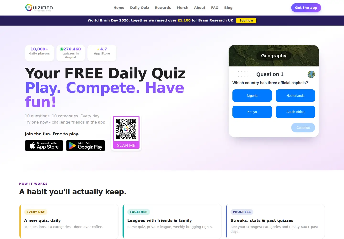 Screenshot of quizified.app