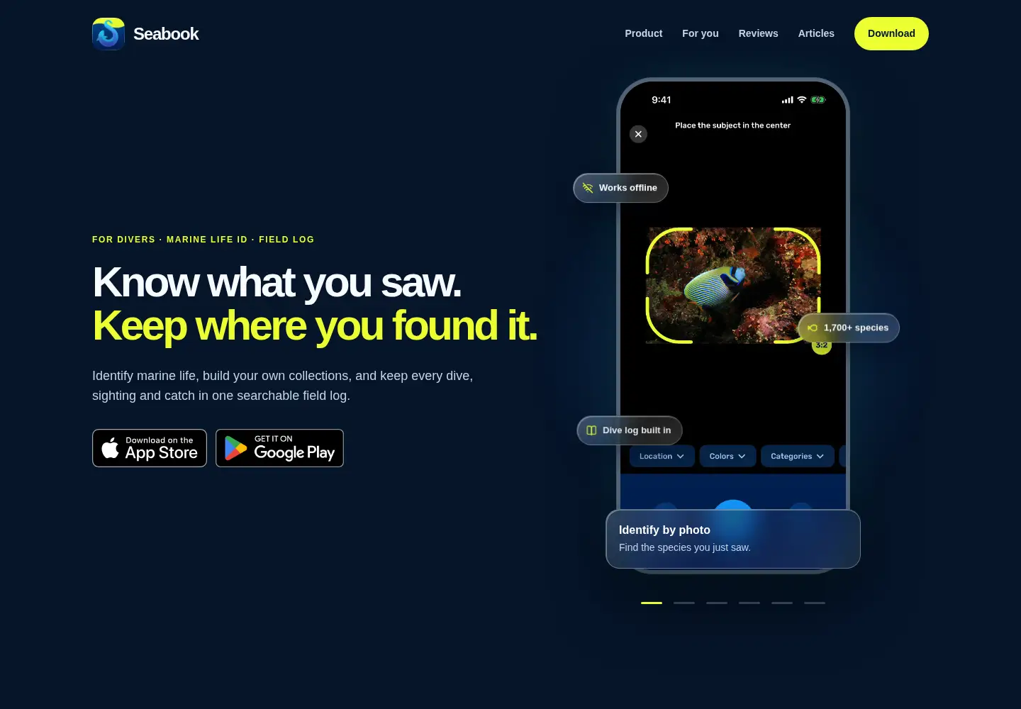 Screenshot of seabook.app