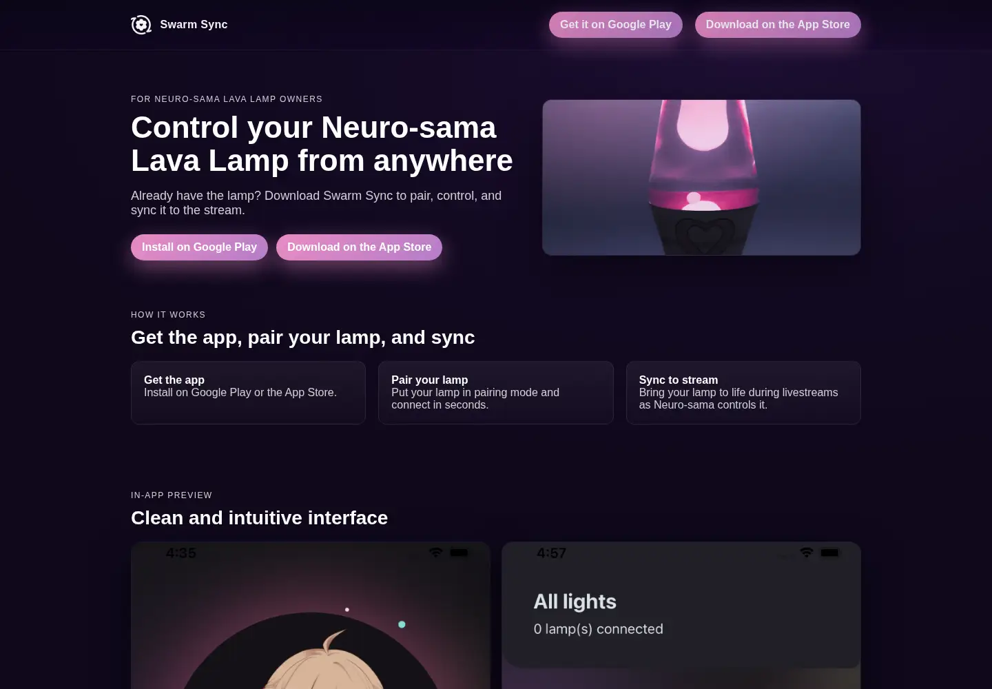 Screenshot of swarmsync.app