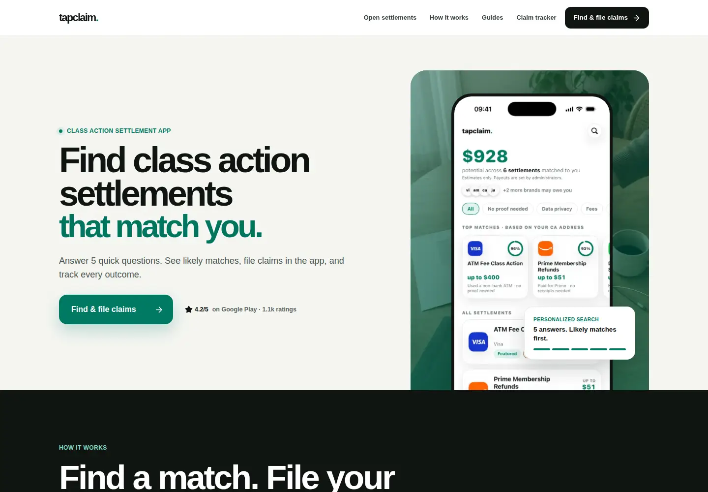 Screenshot of tapclaim.app