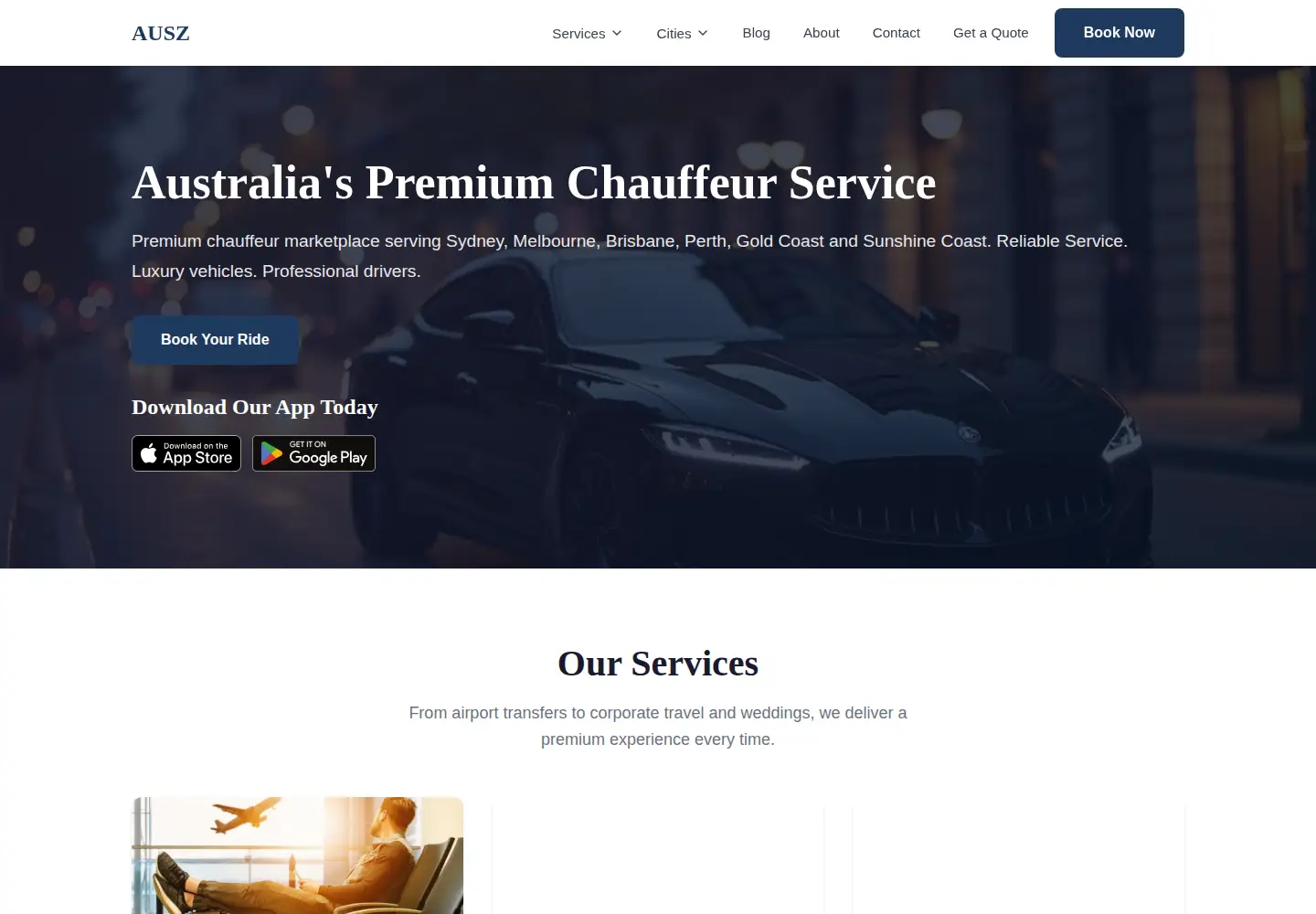 Screenshot of auszglobal.com.au