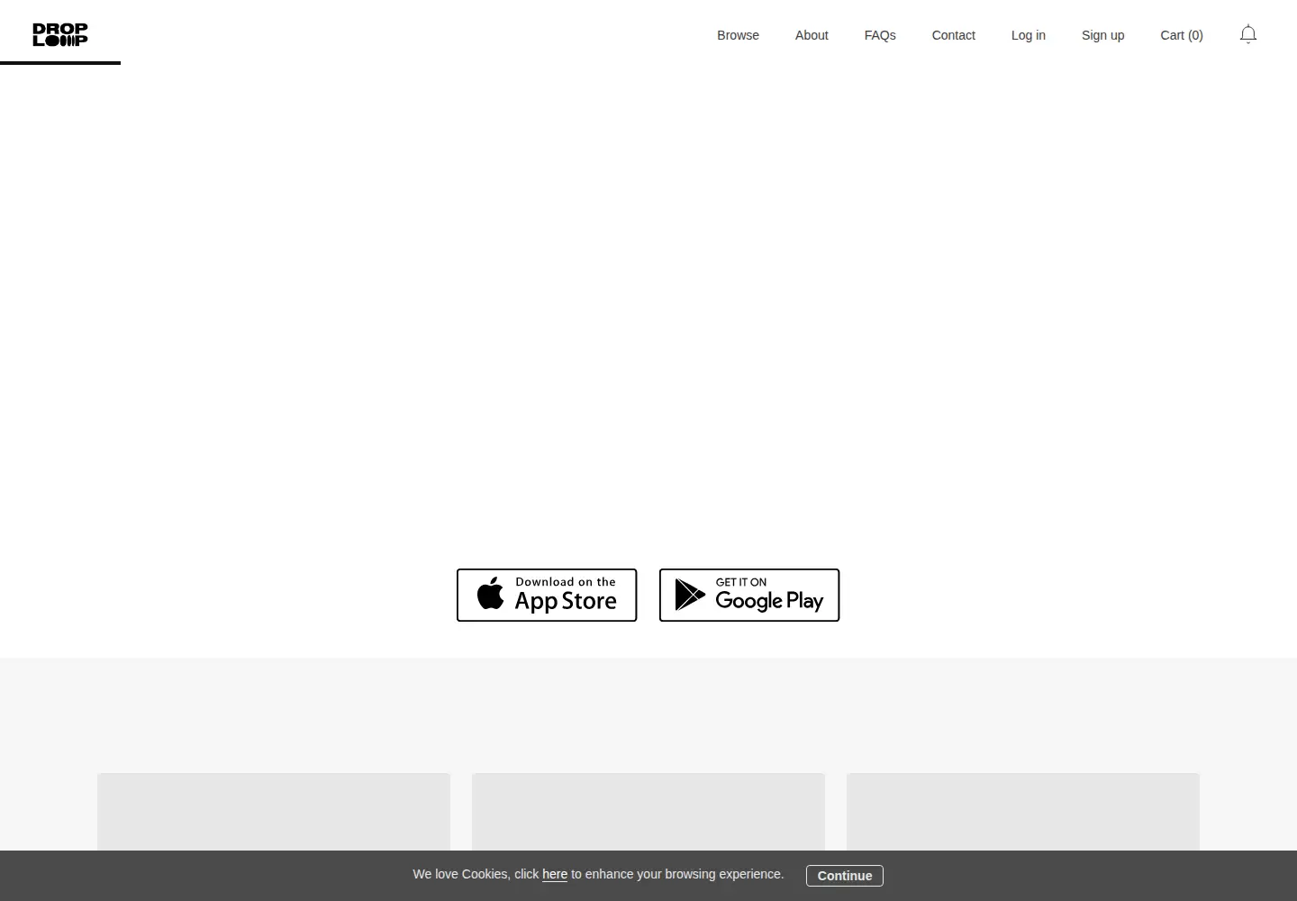 Captured homepage of droploop.com.au in the current scan