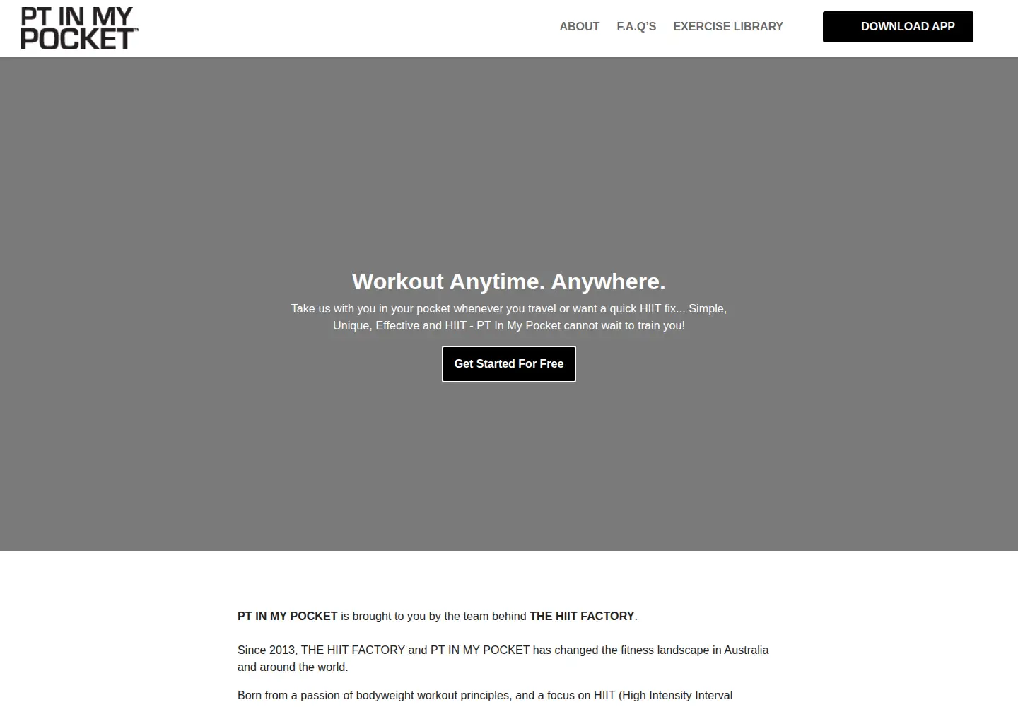 Screenshot of ptinmypocket.com.au