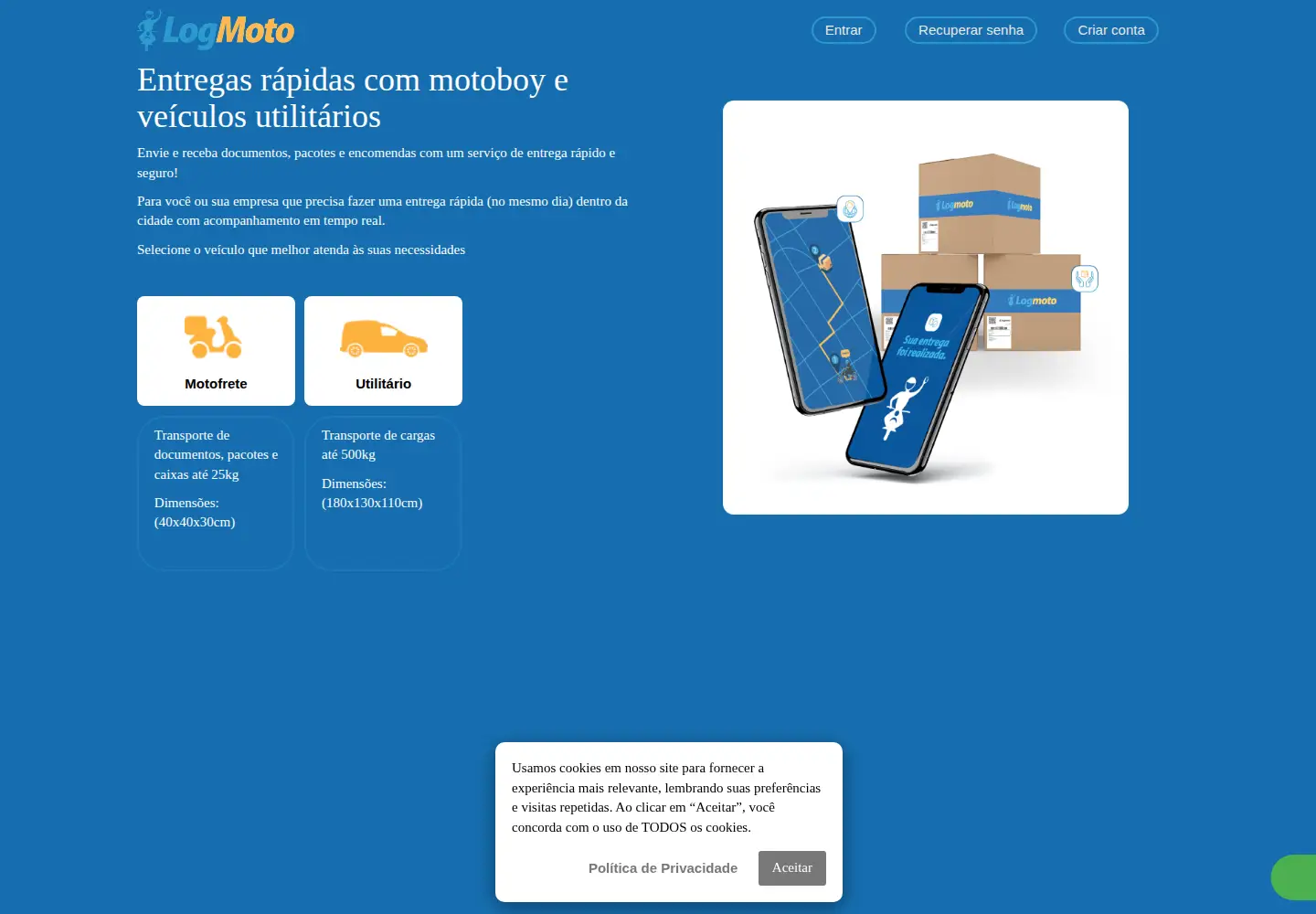 Screenshot of logmoto.com.br