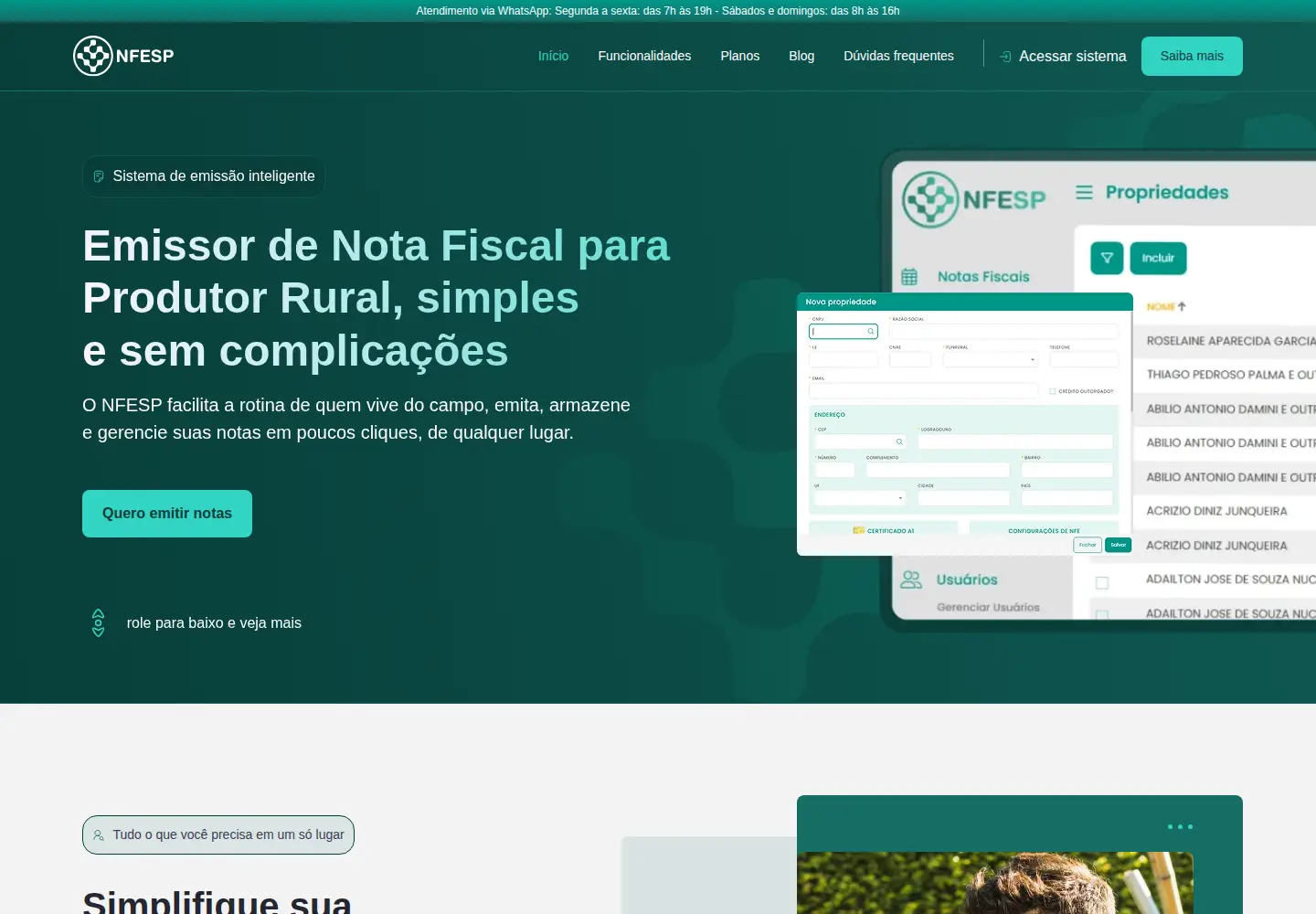 Screenshot of nfesp.com.br