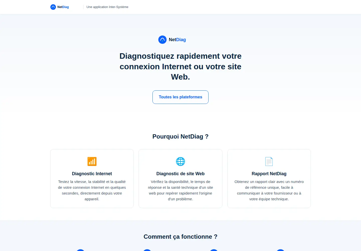 Captured homepage of netdiag.ca in the current scan