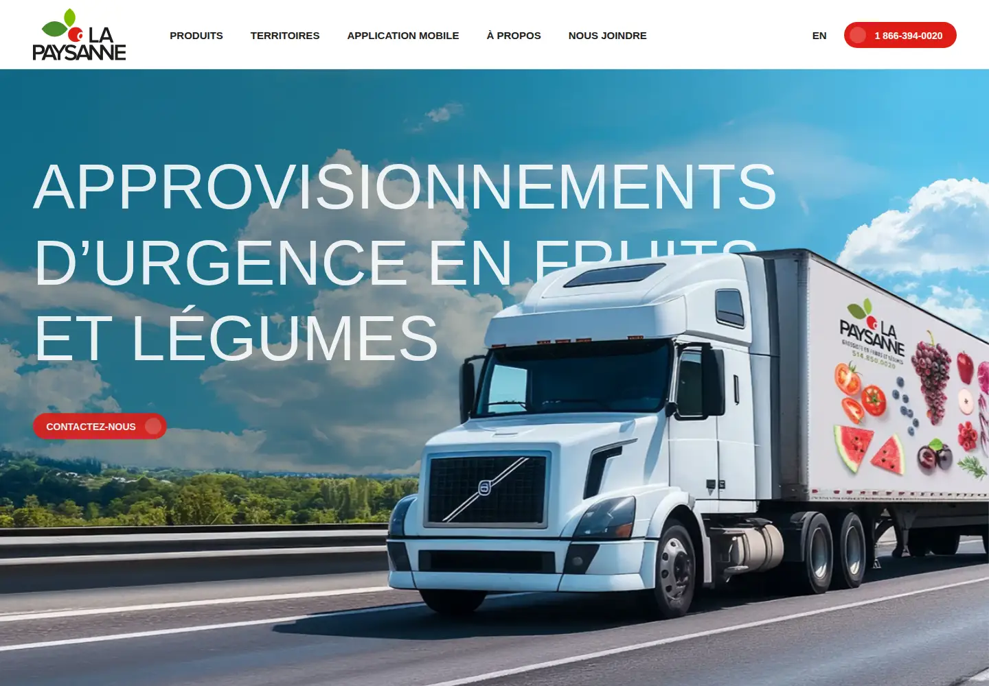 Captured homepage of paysanne.ca in the current scan