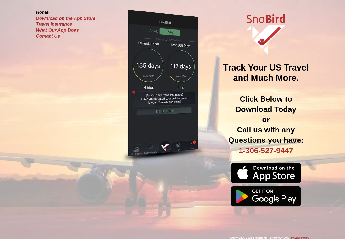 Screenshot of snobird.ca