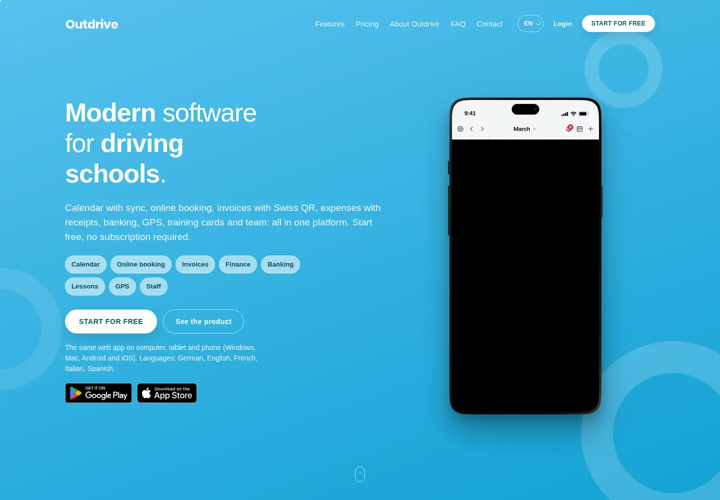 Screenshot of outdrive.ch