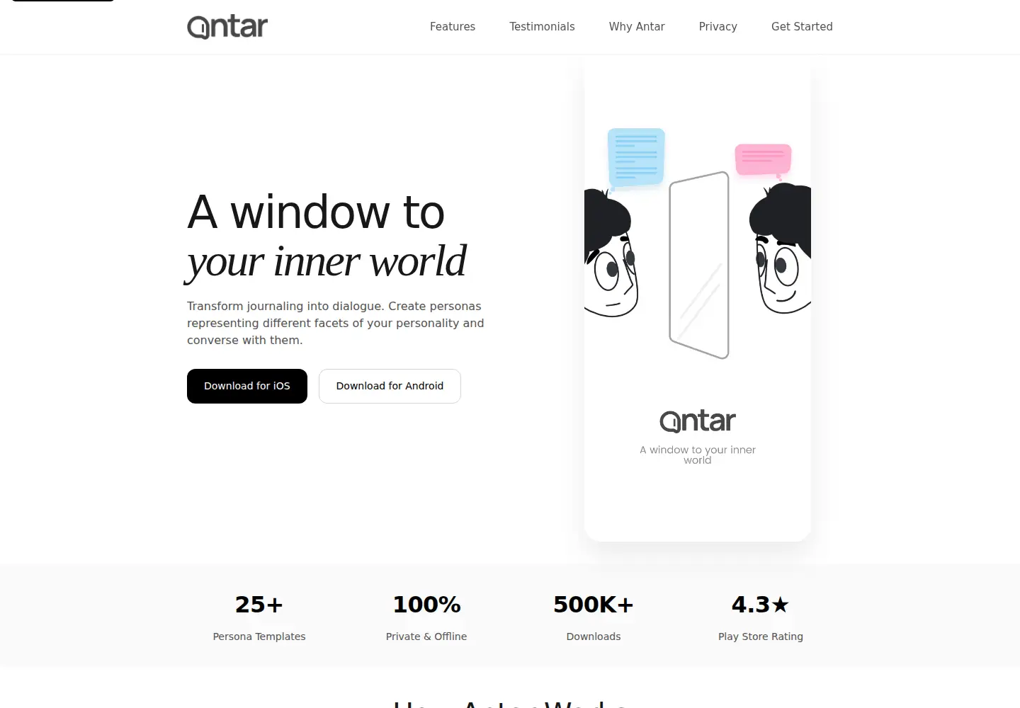 Screenshot of antar.chat