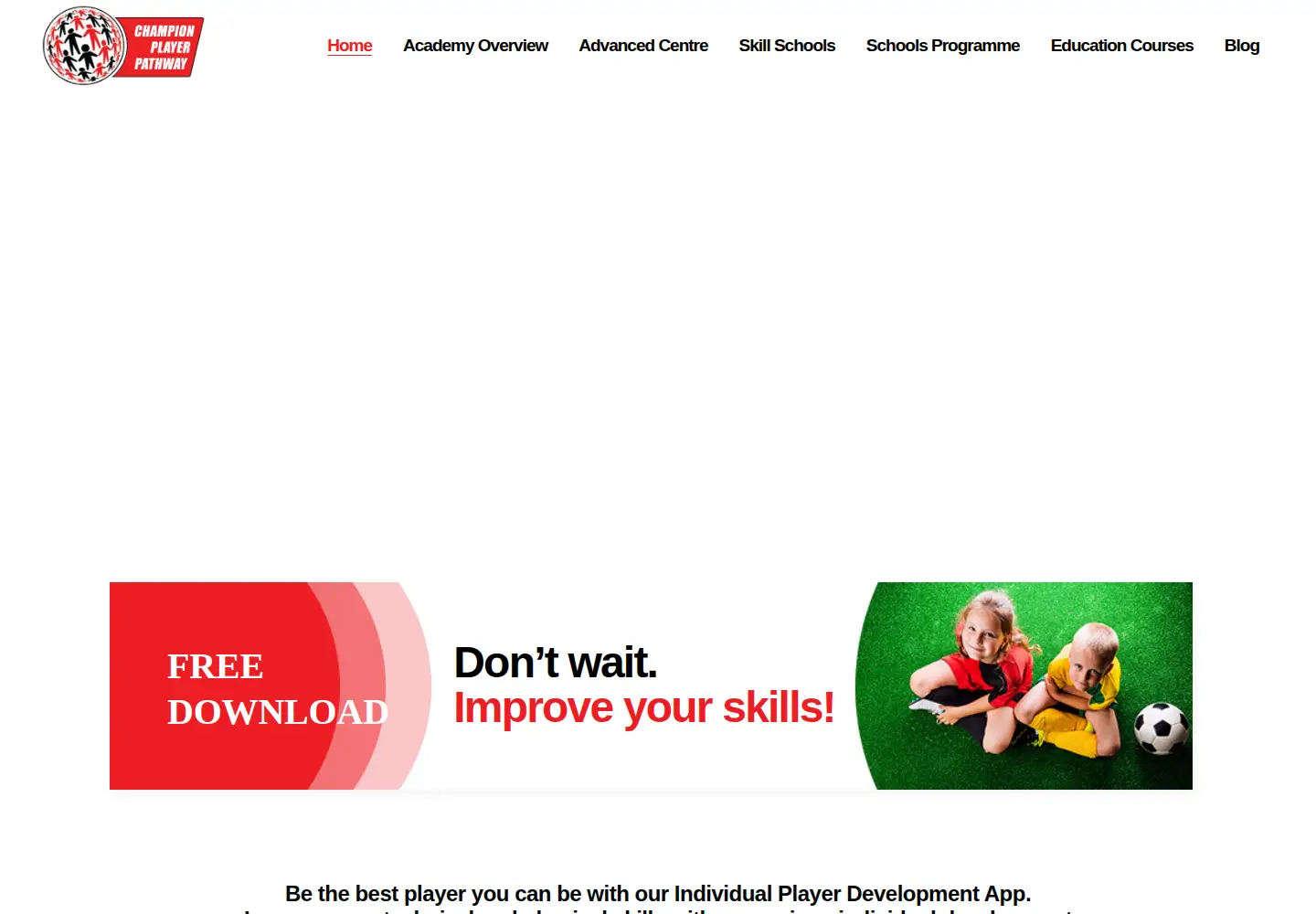 Captured homepage of championfootball.club in the current scan
