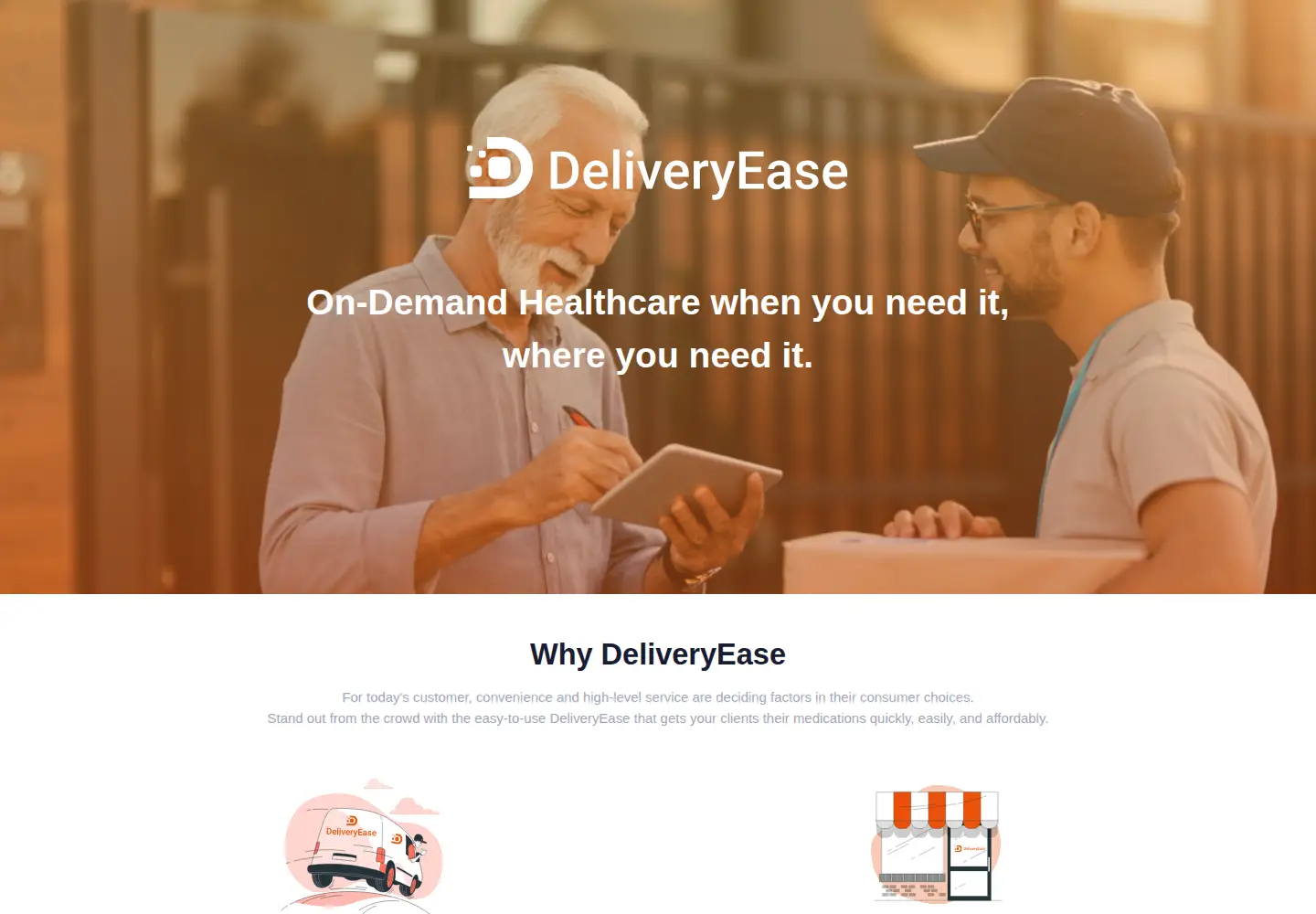 Screenshot of deliveryease.co