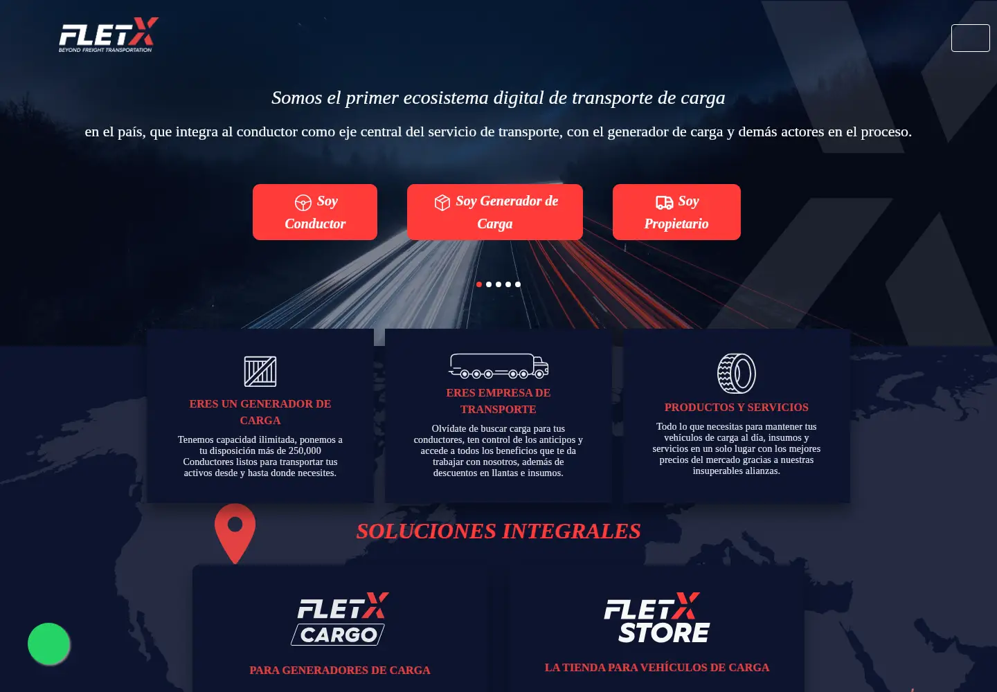 Screenshot of fletx.co