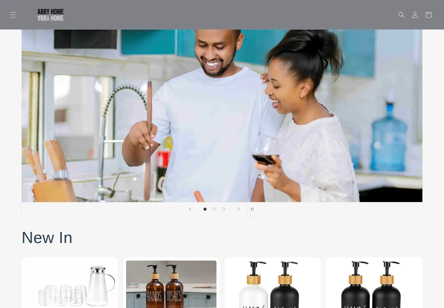 Captured homepage of abby-home.com in the current scan