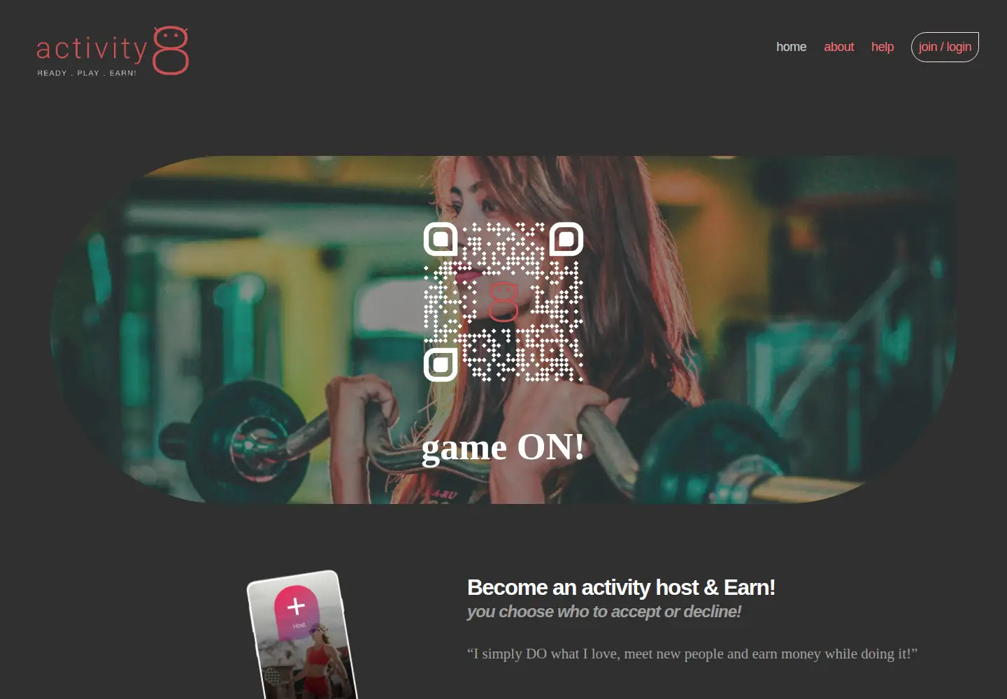 Screenshot of activity8.com