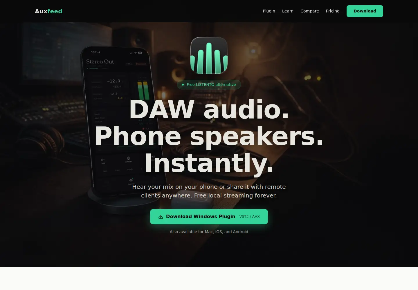 Screenshot of auxfeed.com