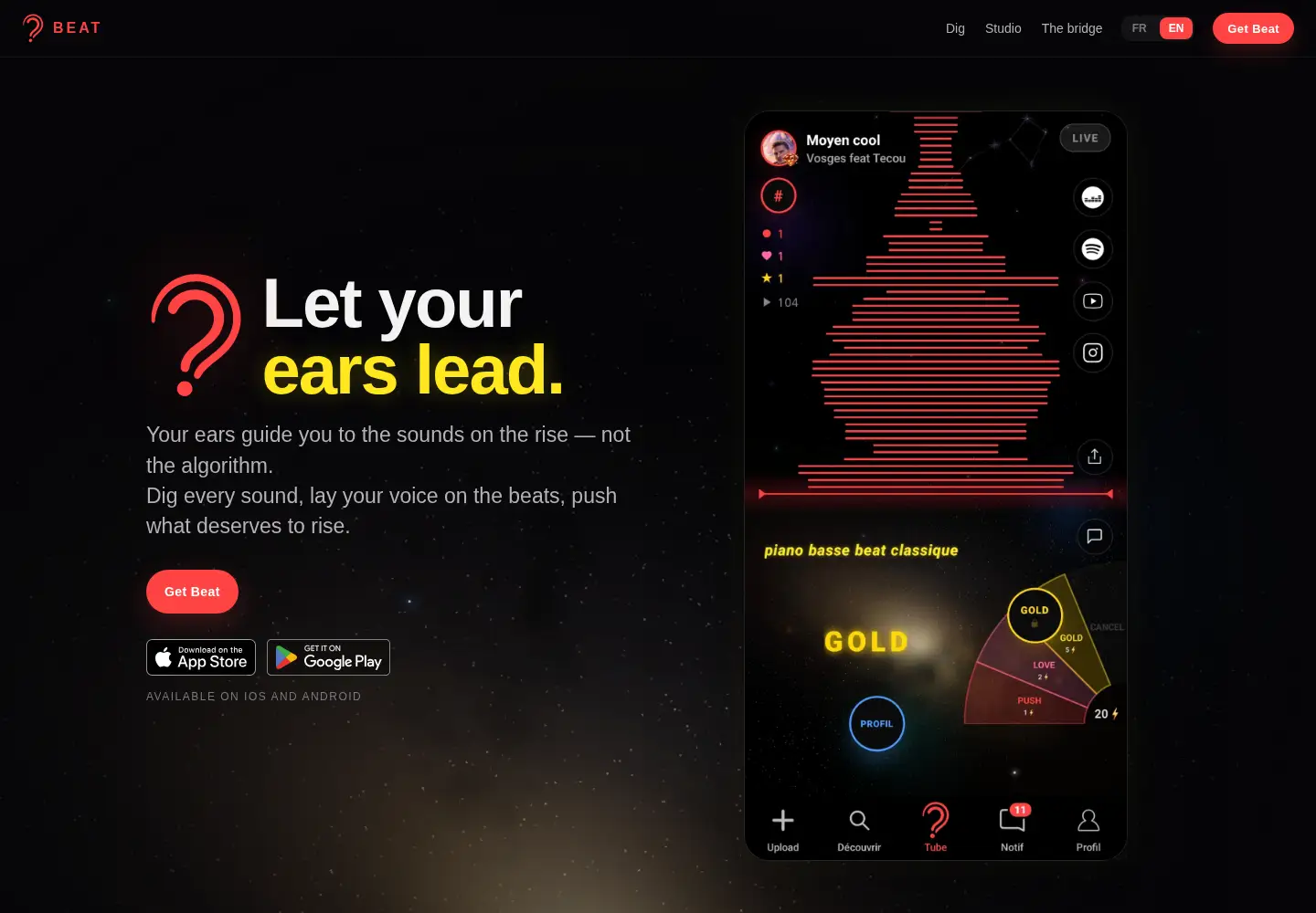 Screenshot of beatitube.com