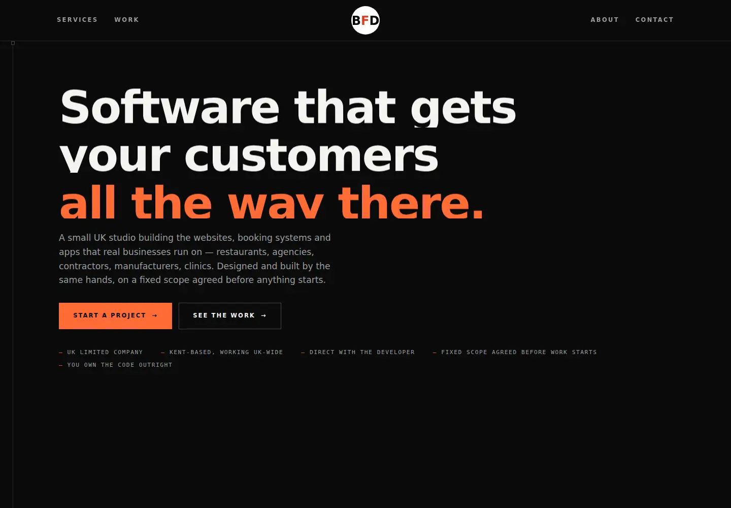Captured homepage of blackflamedigital.com in the current scan