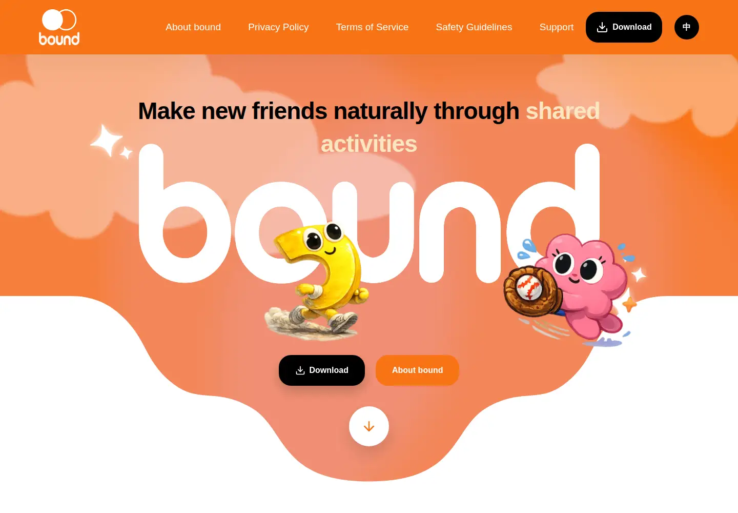 Screenshot of bound-app.com