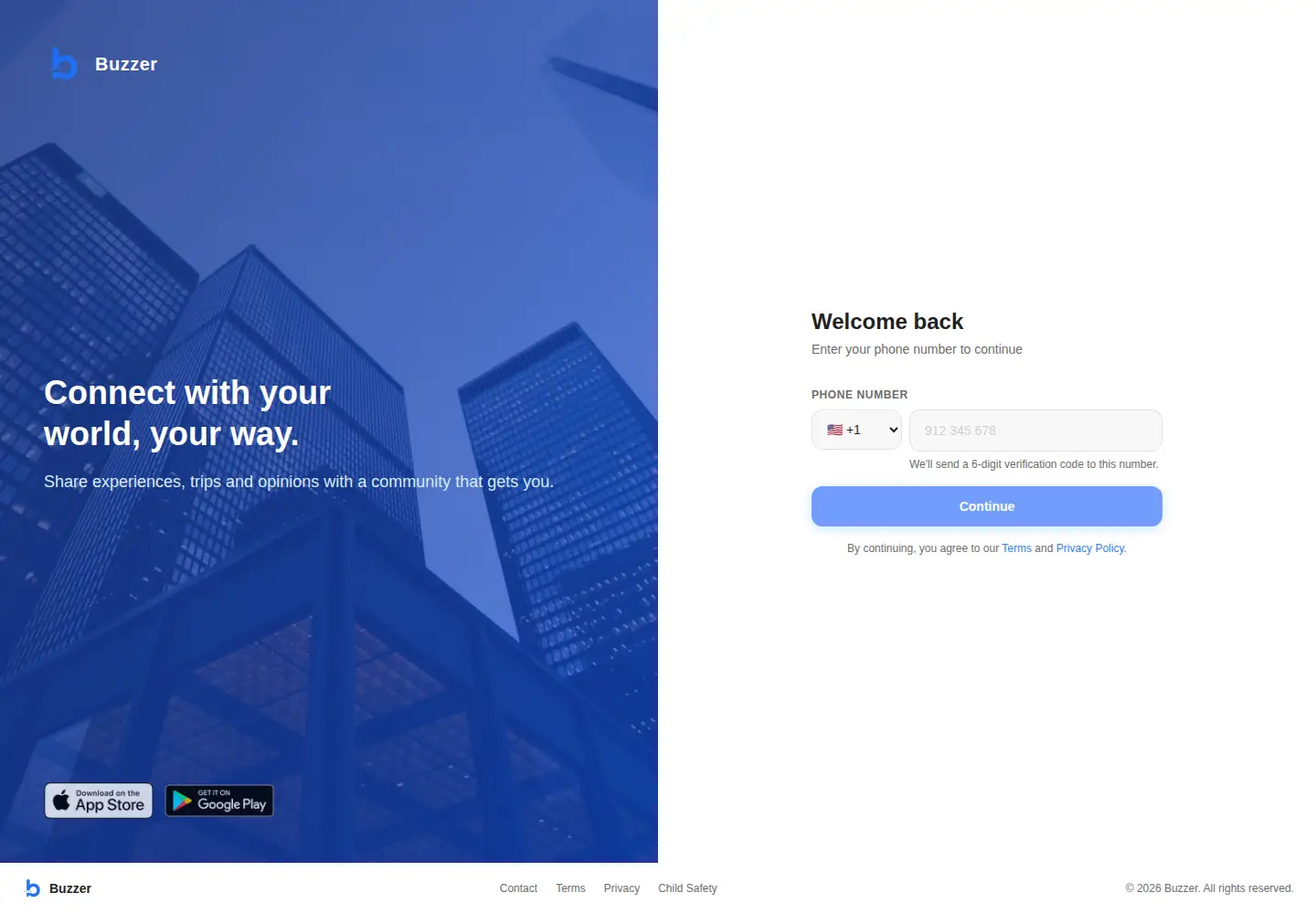 Screenshot of buzzerapp.com