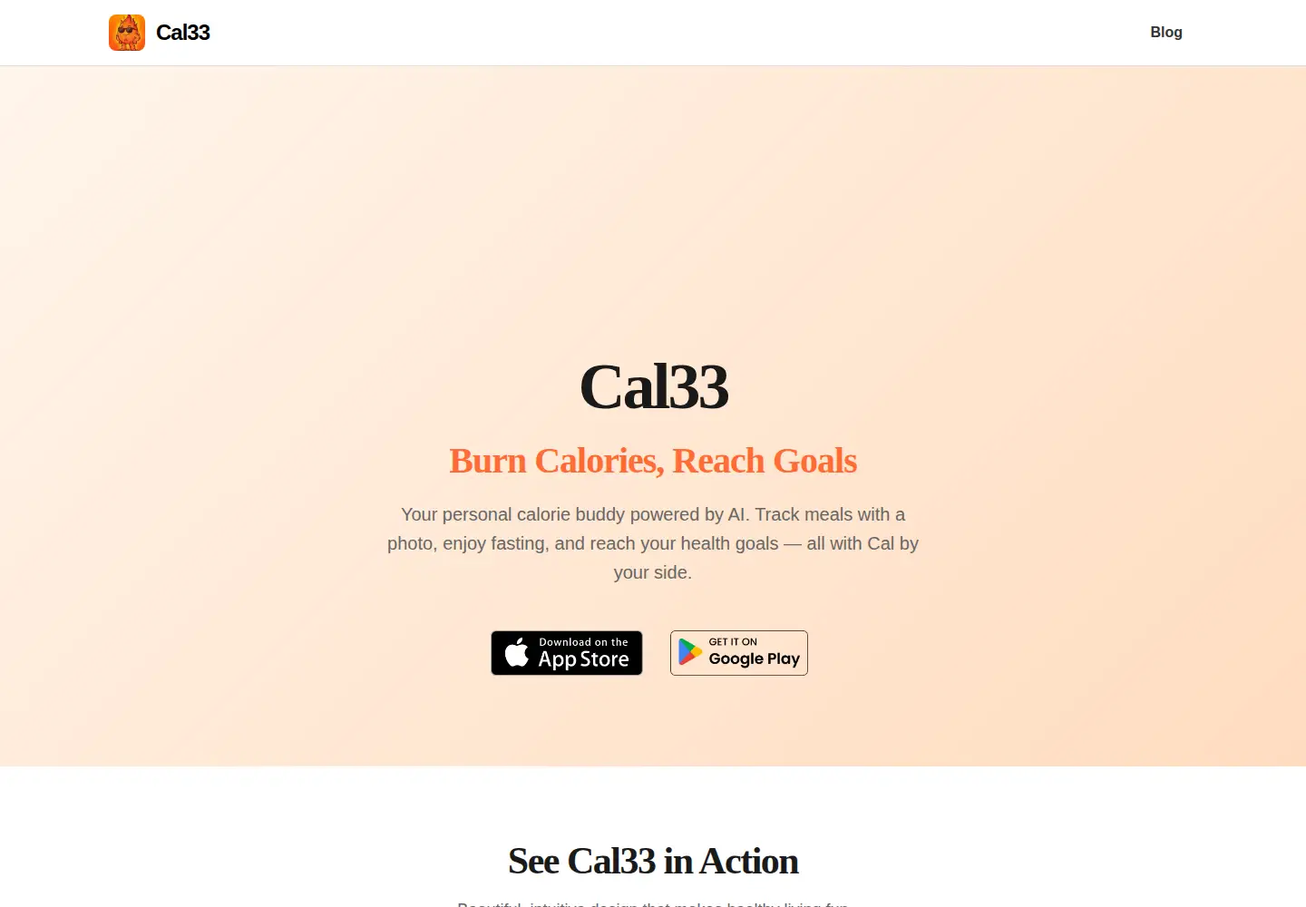Captured homepage of cal33.com in the current scan