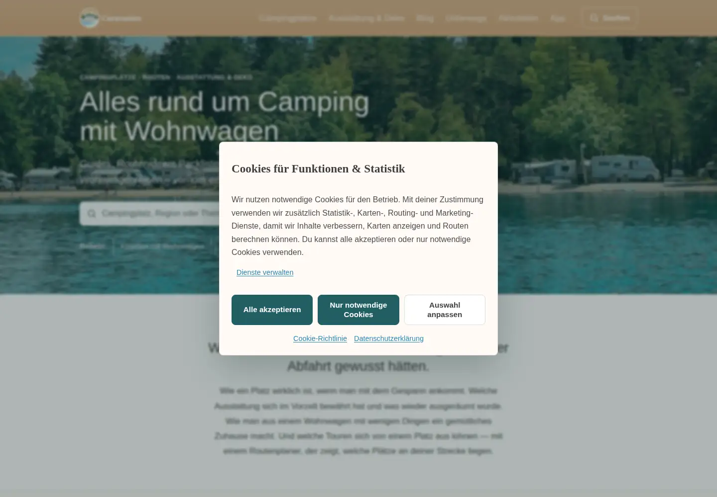 Screenshot of caravanios.com