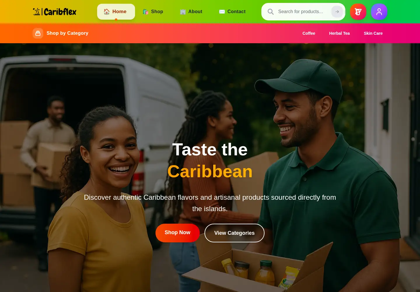 Screenshot of caribflex.com