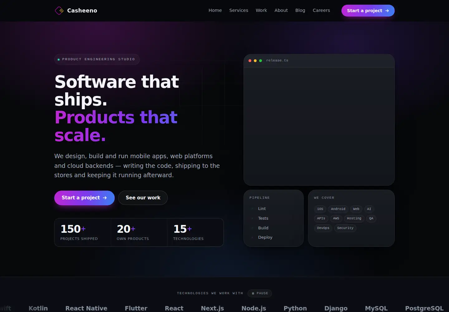 Screenshot of casheeno.com