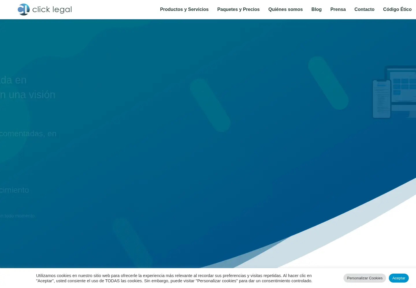 Captured homepage of clicklegalapp.com in the current scan