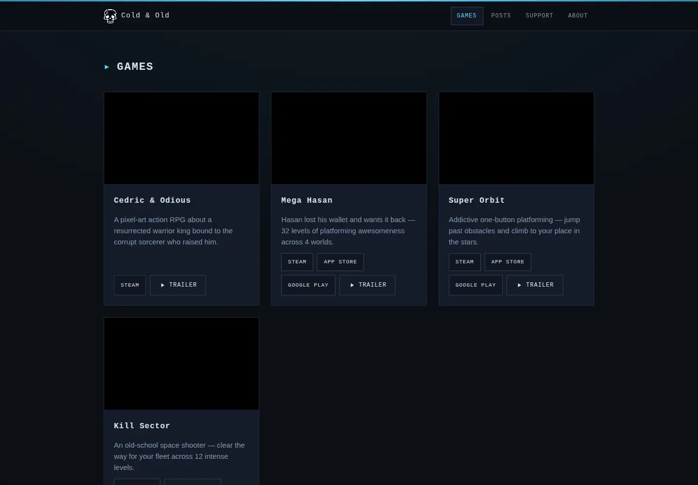 Screenshot of coldandold.com