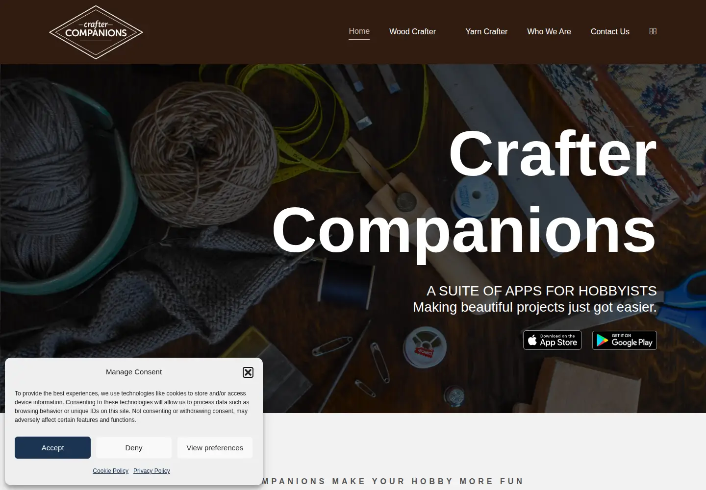 Screenshot of crafter-app.com