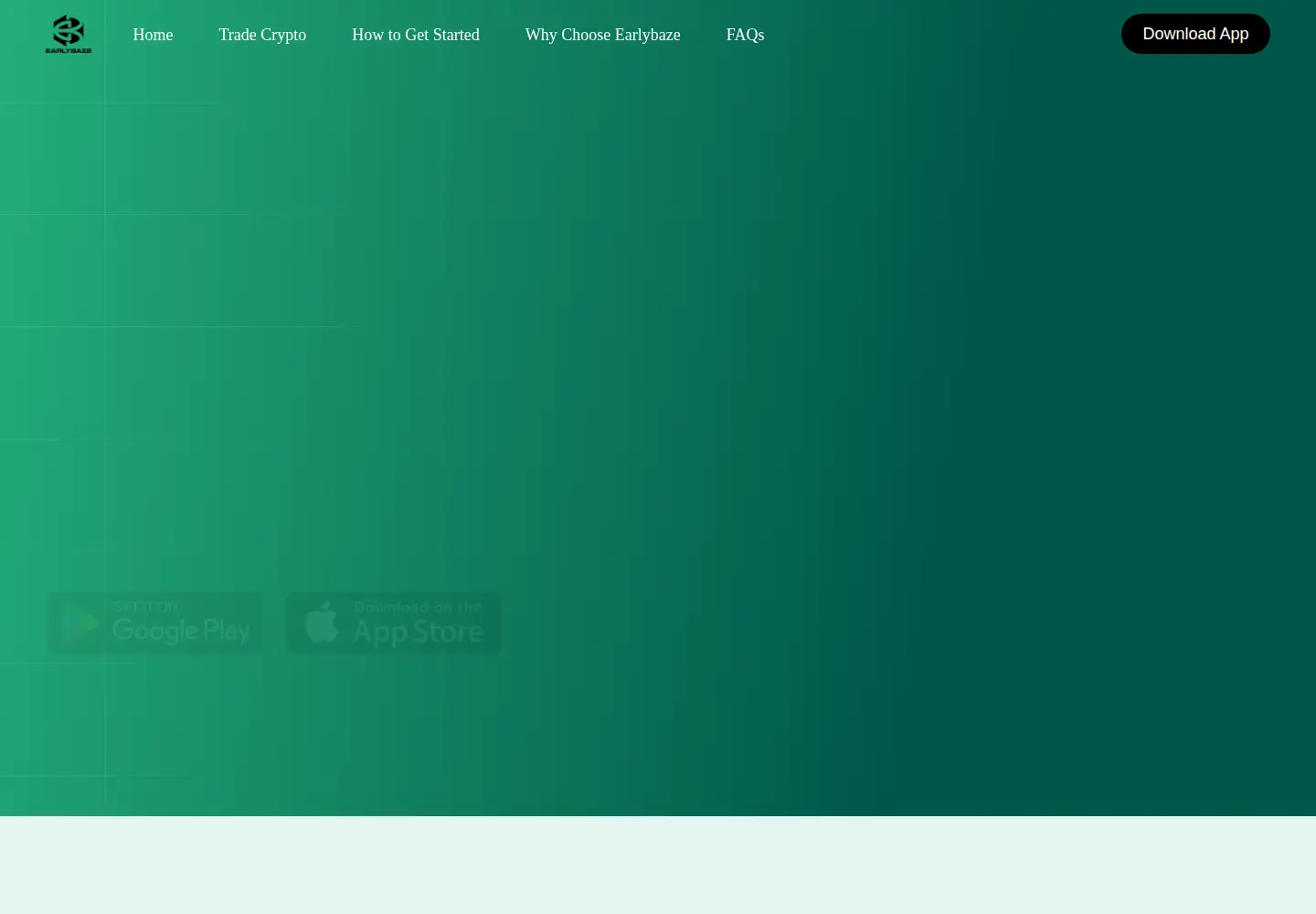Screenshot of earlybazewallet.com