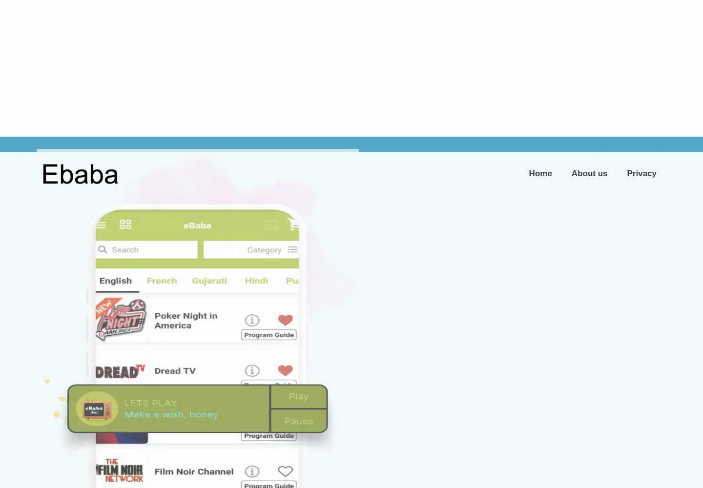 Screenshot of ebabaentertain.com
