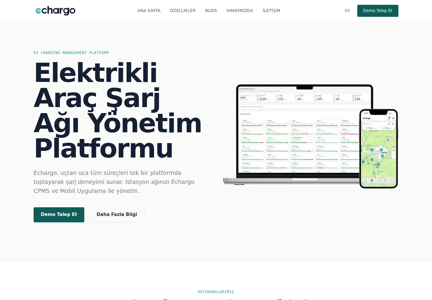 Captured homepage of echargo.com in the current scan
