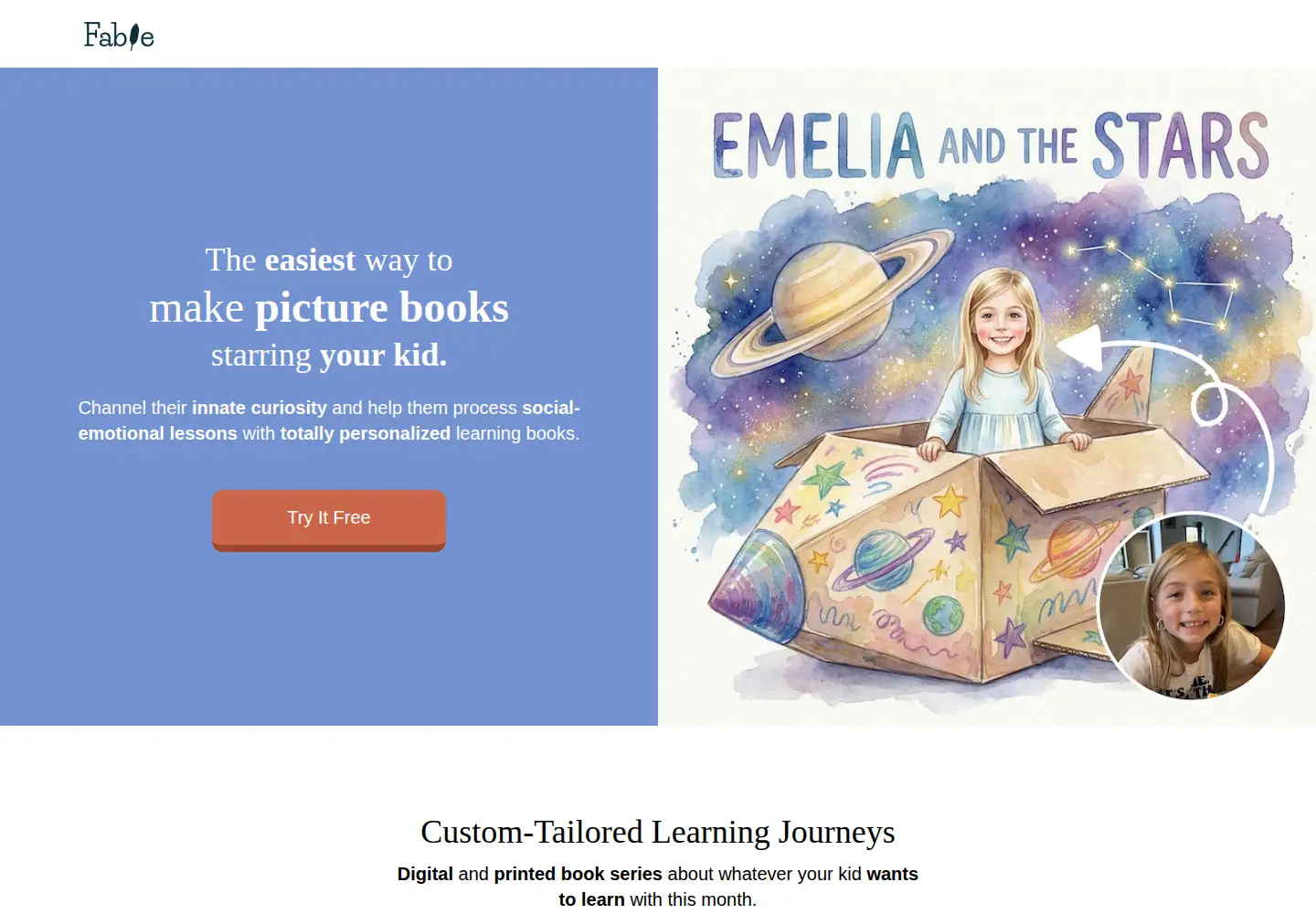 Captured homepage of fablepages.com in the current scan
