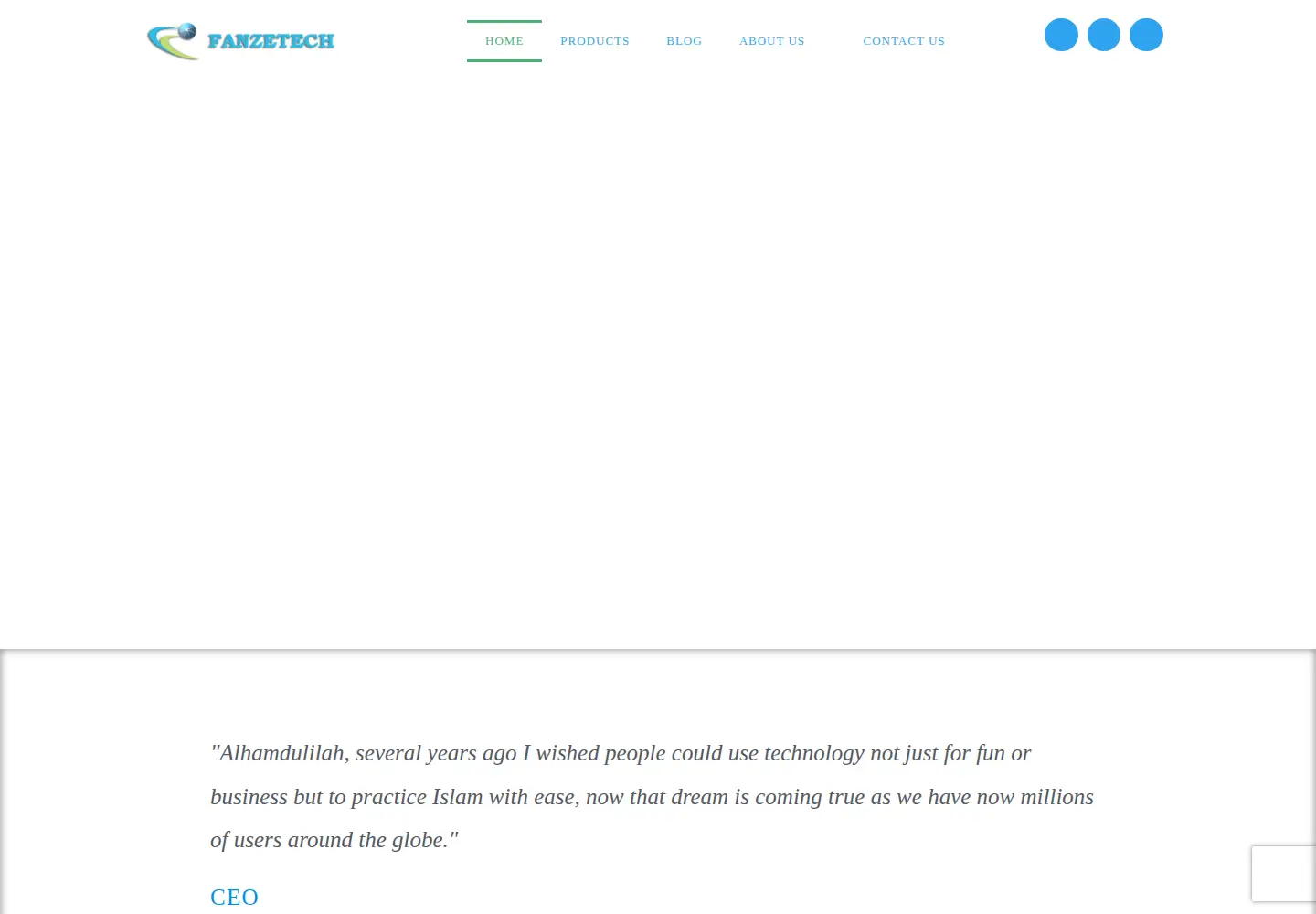 Screenshot of fanzetech.com