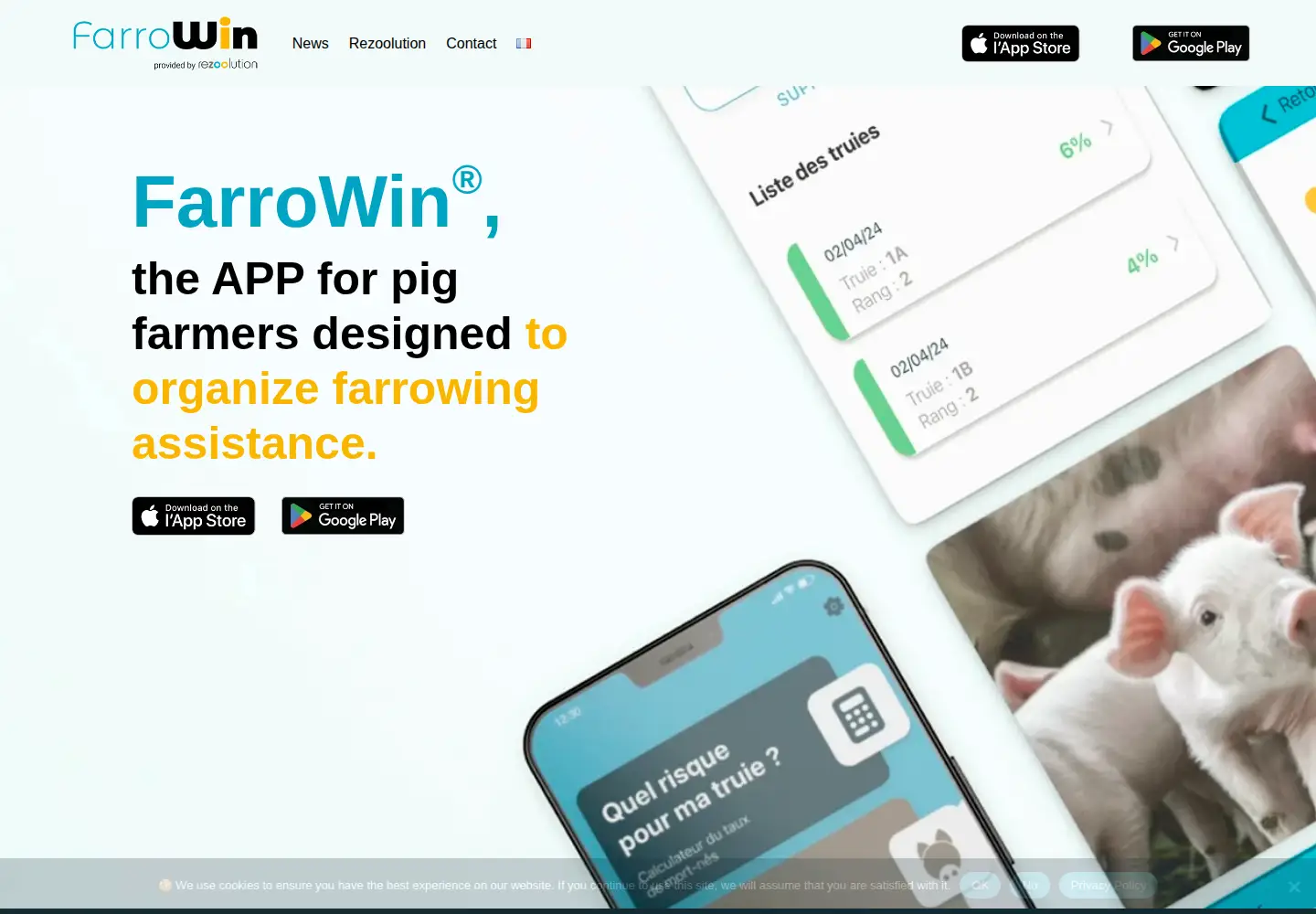 Screenshot of farrowin.com