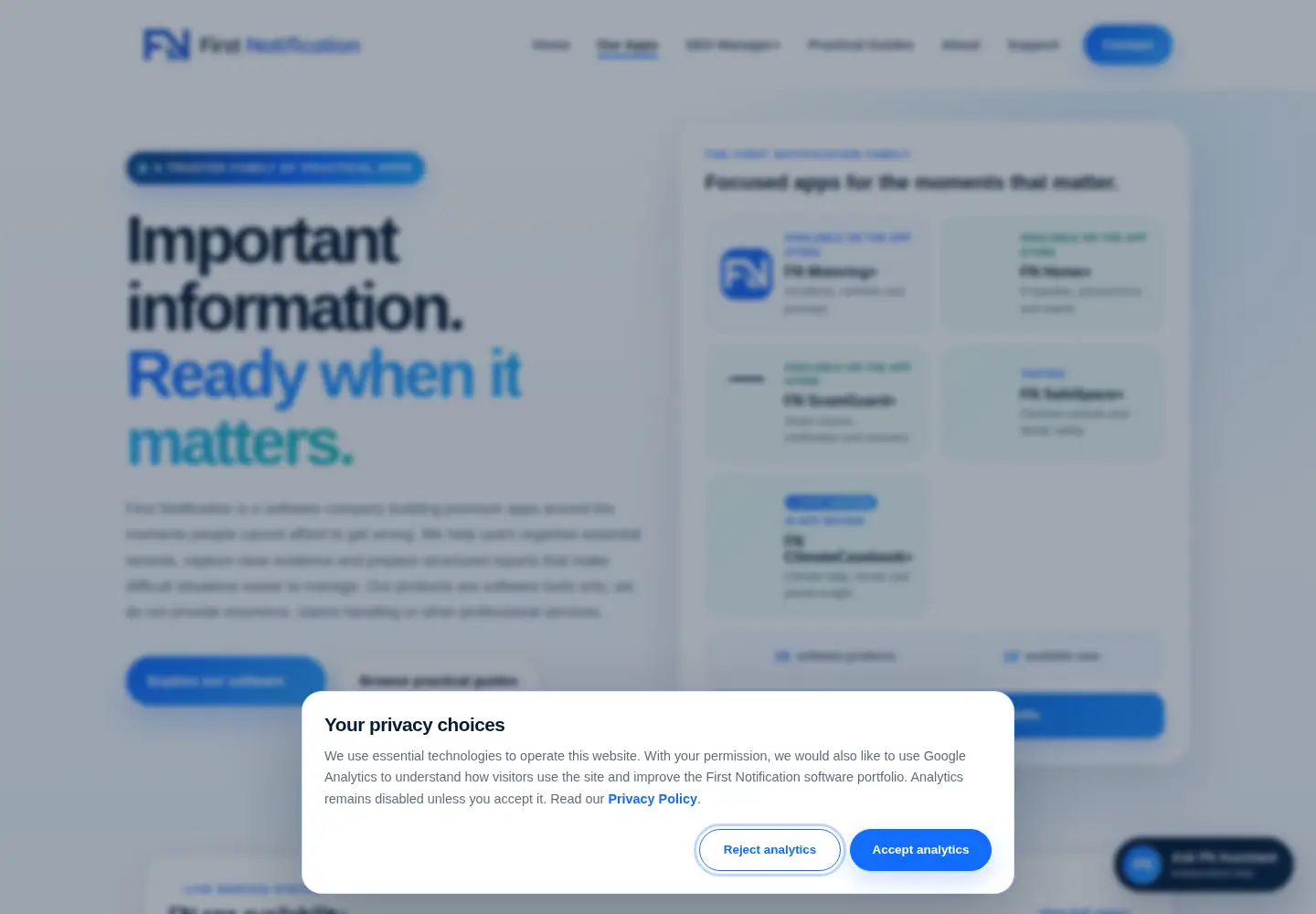 Screenshot of first-notification.com