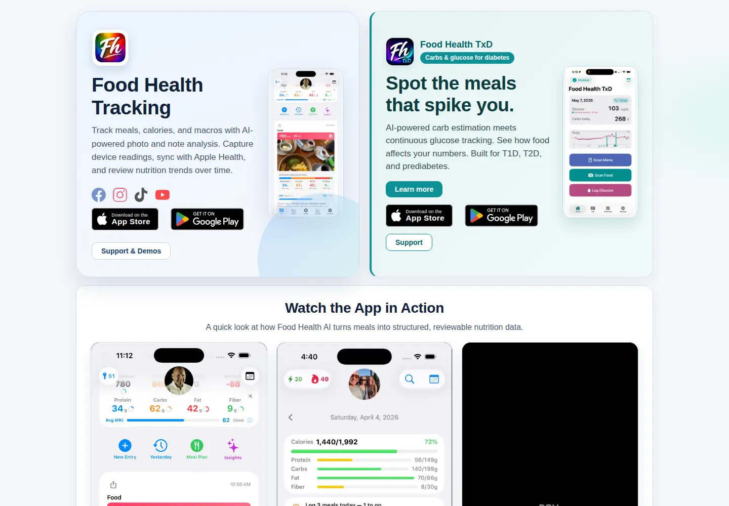 Captured homepage of foodhealthscan.com in the current scan