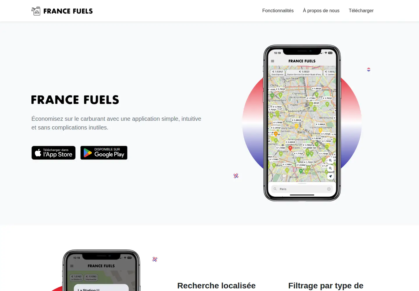 Captured homepage of francefuels.com in the current scan
