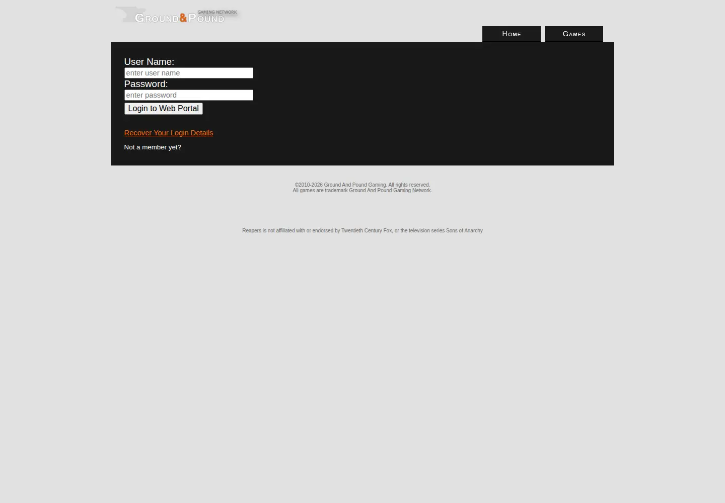 Screenshot of gandpgaming.com
