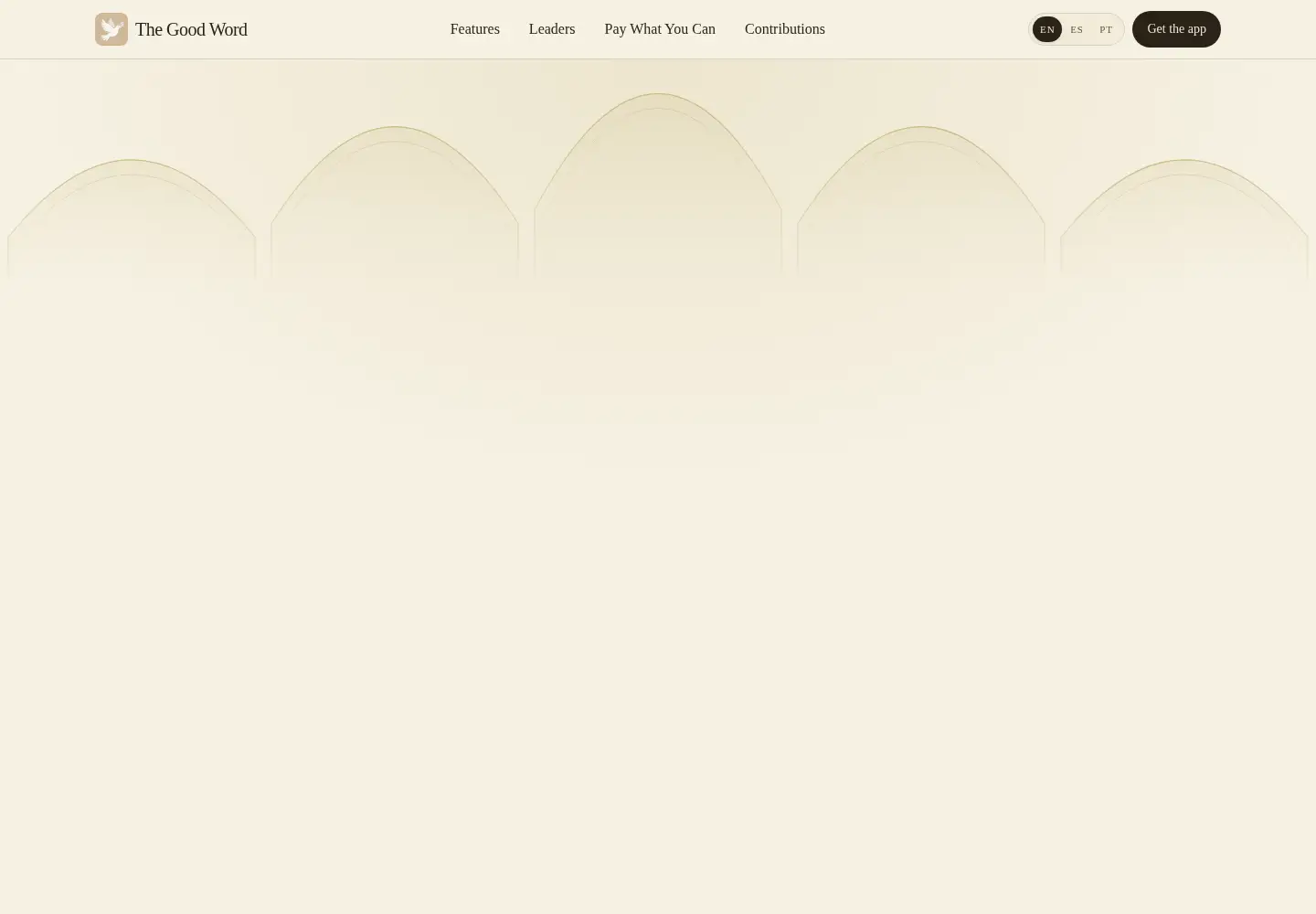 Captured homepage of getthegoodword.com in the current scan