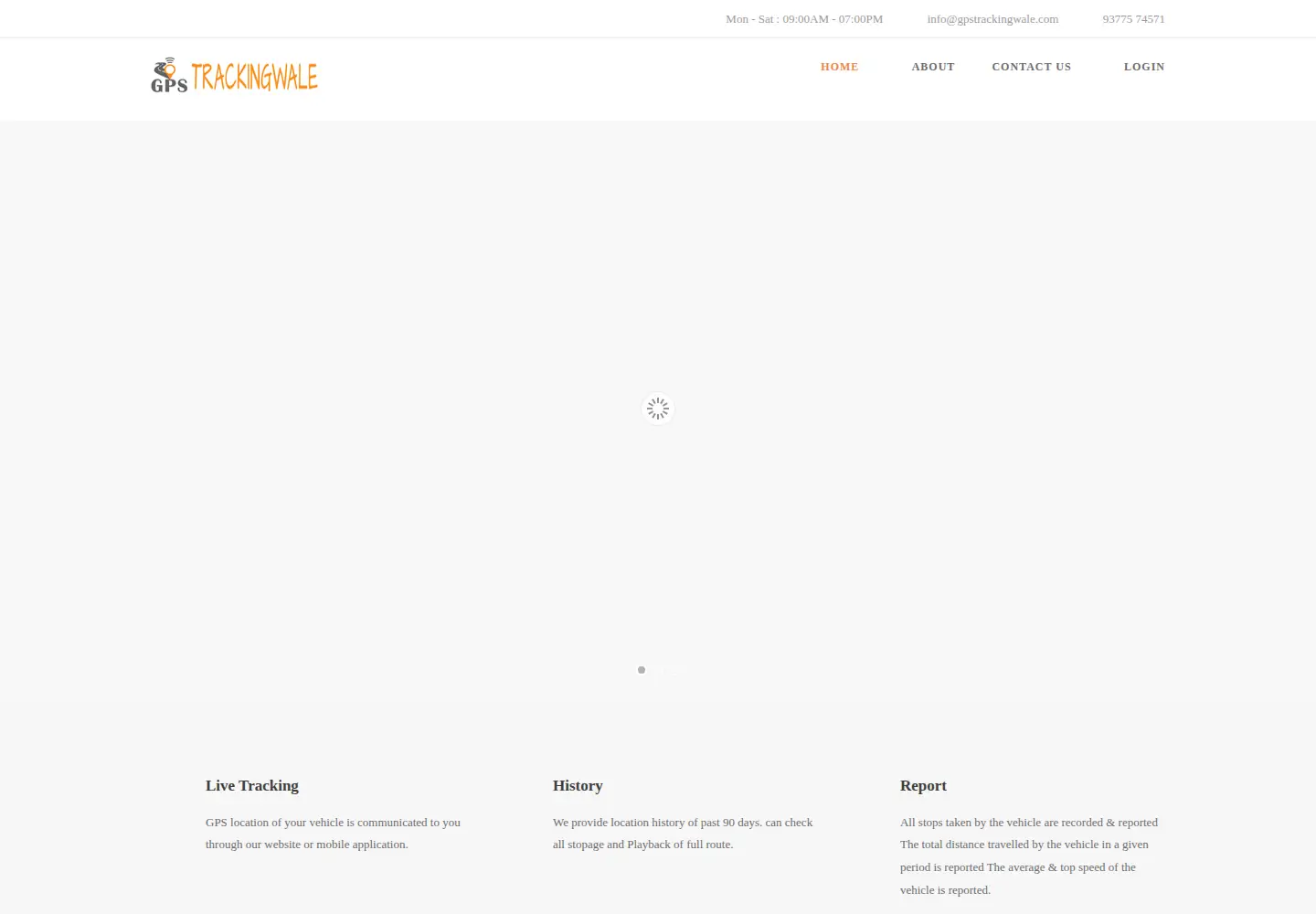 Captured homepage of gpstrackingwale.com in the current scan
