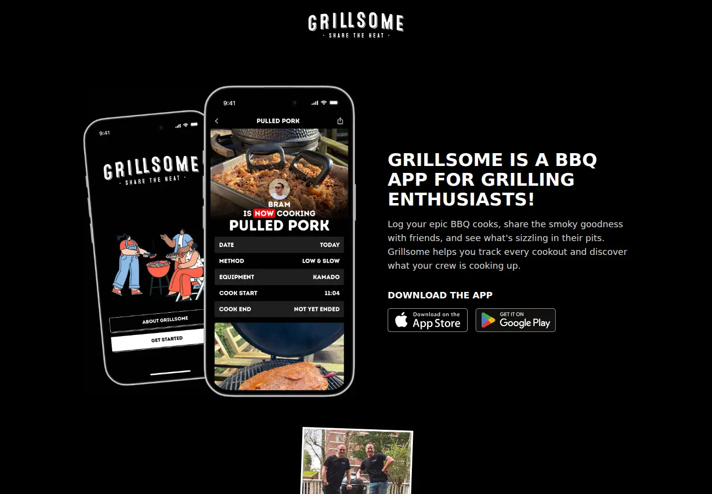 Captured homepage of grillsome.com in the current scan