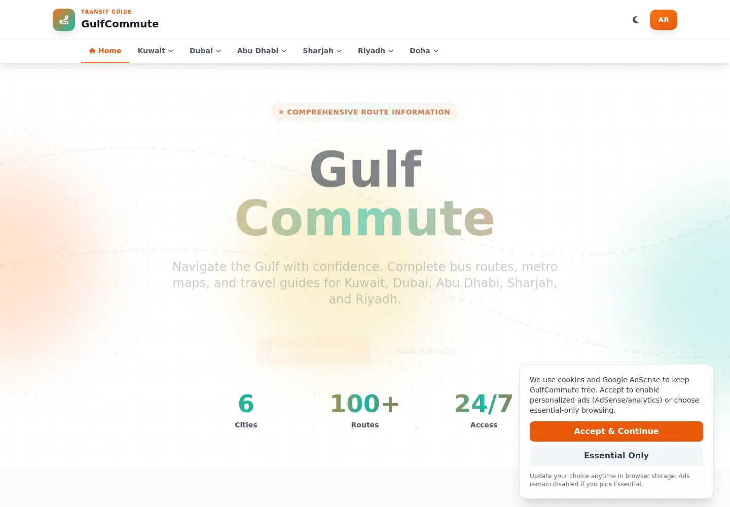 Screenshot of gulfcommute.com