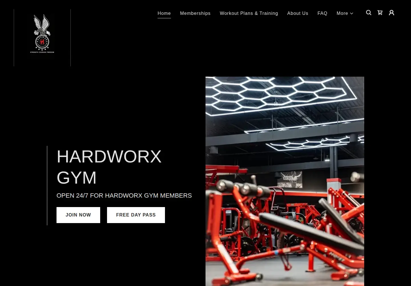 Screenshot of hardworxgym.com