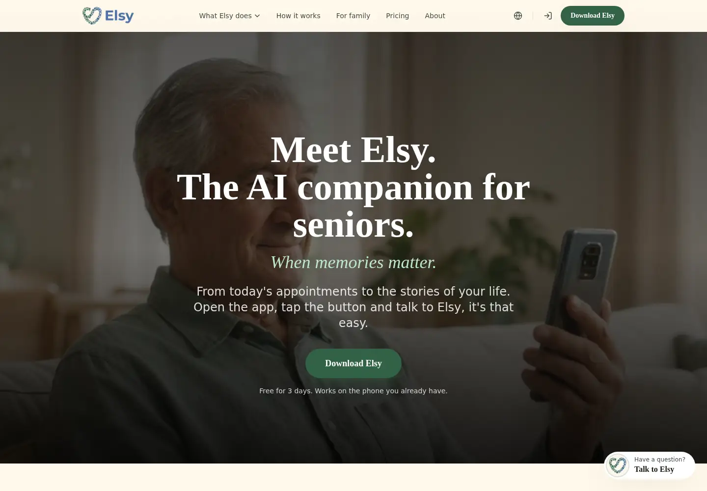Screenshot of helloelsy.com