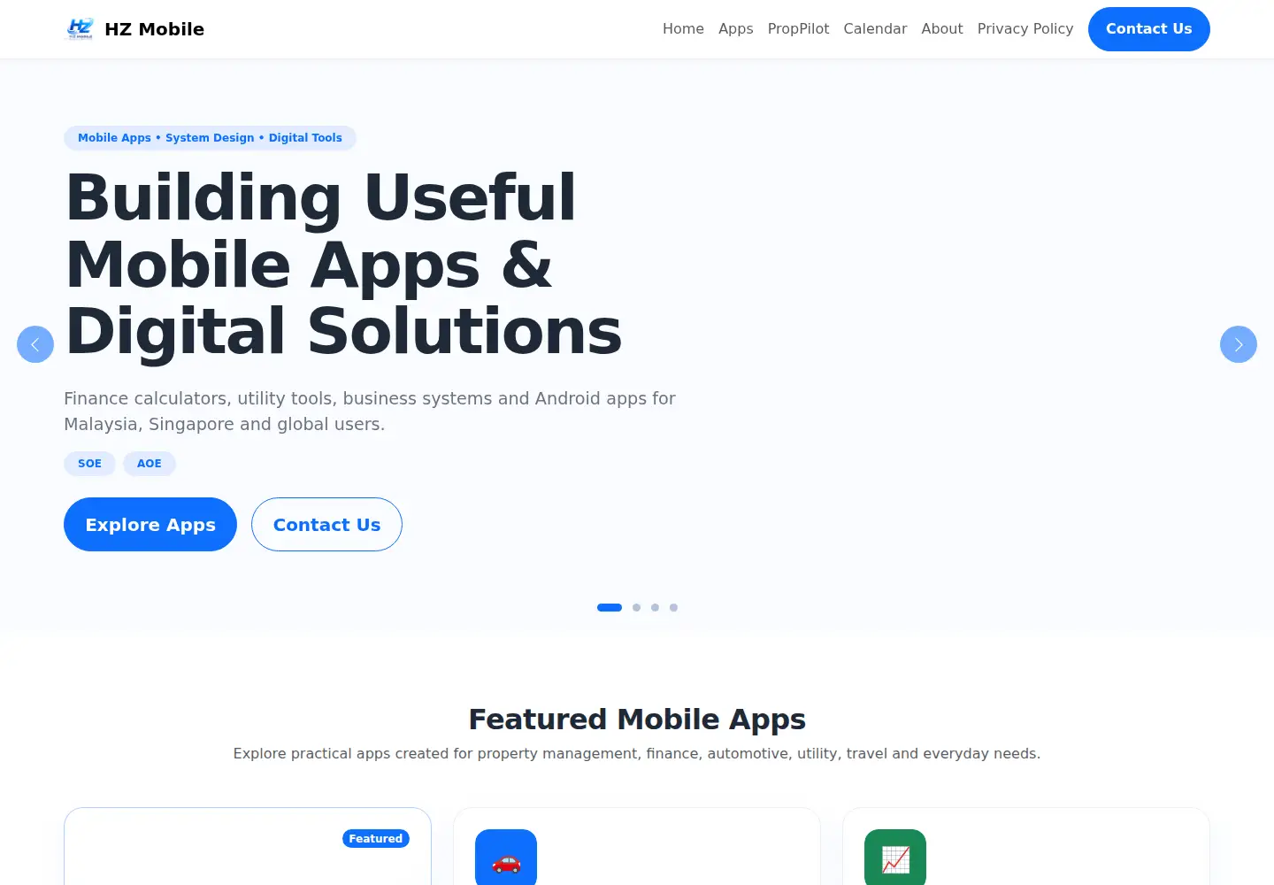 Screenshot of hzmobiletech.com