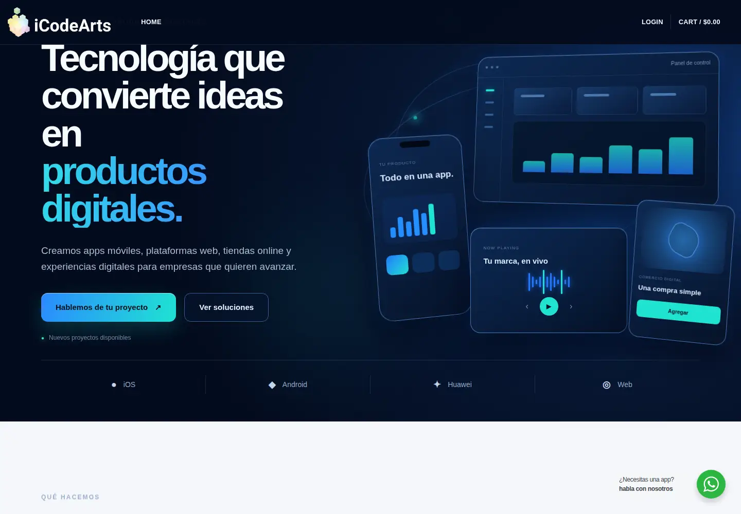 Screenshot of icodearts.com